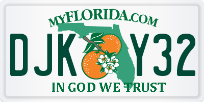 FL license plate DJKY32