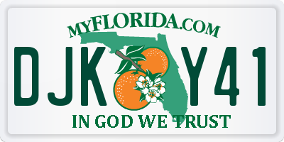 FL license plate DJKY41