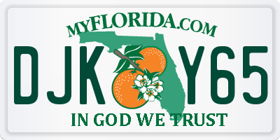 FL license plate DJKY65