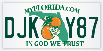 FL license plate DJKY87