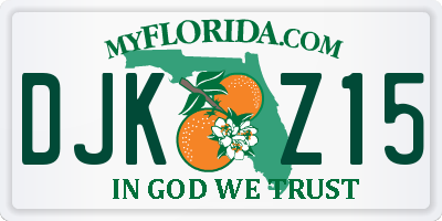FL license plate DJKZ15