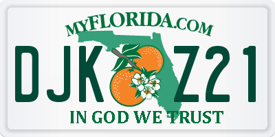 FL license plate DJKZ21