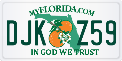 FL license plate DJKZ59