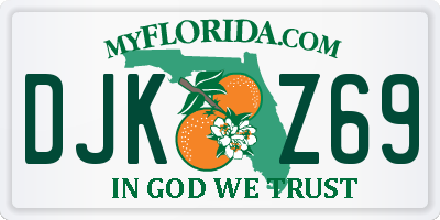 FL license plate DJKZ69