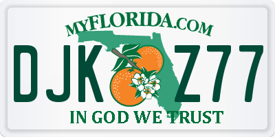 FL license plate DJKZ77