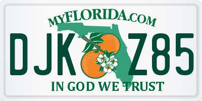 FL license plate DJKZ85