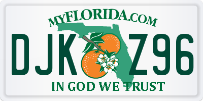 FL license plate DJKZ96