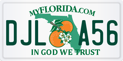 FL license plate DJLA56