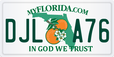 FL license plate DJLA76