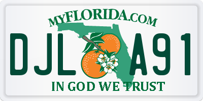 FL license plate DJLA91