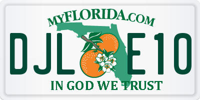 FL license plate DJLE10