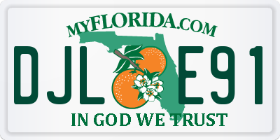 FL license plate DJLE91