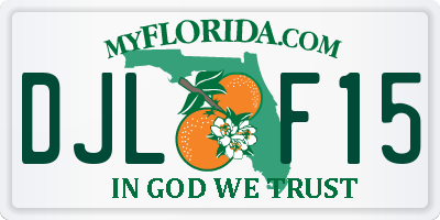 FL license plate DJLF15
