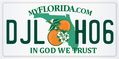 FL license plate DJLH06