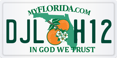 FL license plate DJLH12