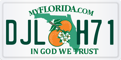 FL license plate DJLH71
