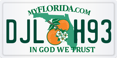 FL license plate DJLH93