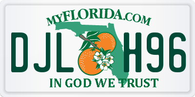 FL license plate DJLH96