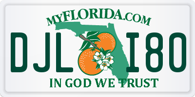 FL license plate DJLI80