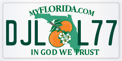 FL license plate DJLL77