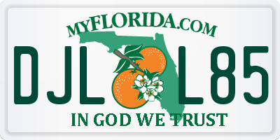 FL license plate DJLL85
