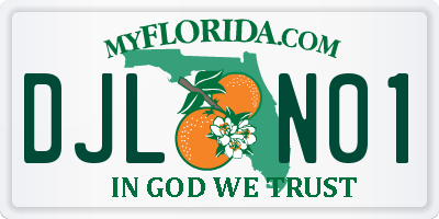 FL license plate DJLN01