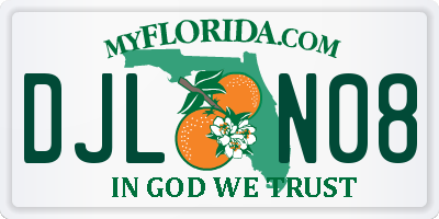 FL license plate DJLN08
