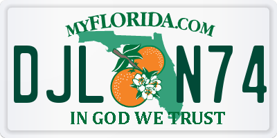 FL license plate DJLN74