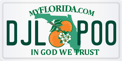 FL license plate DJLP00