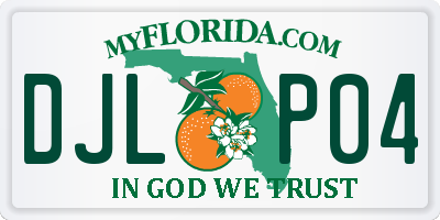 FL license plate DJLP04