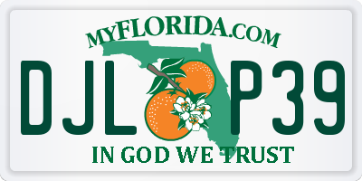 FL license plate DJLP39