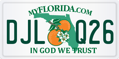 FL license plate DJLQ26