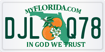 FL license plate DJLQ78