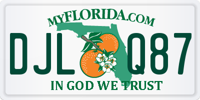 FL license plate DJLQ87