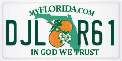 FL license plate DJLR61