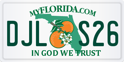 FL license plate DJLS26