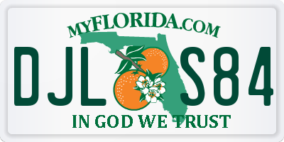 FL license plate DJLS84