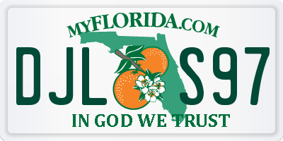 FL license plate DJLS97