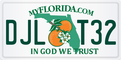 FL license plate DJLT32