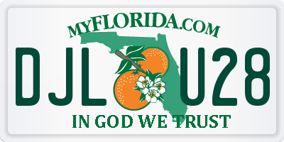 FL license plate DJLU28