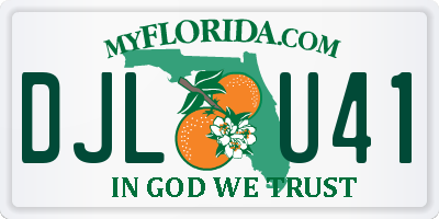 FL license plate DJLU41