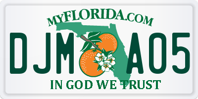 FL license plate DJMA05