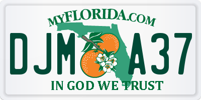 FL license plate DJMA37