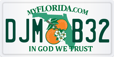 FL license plate DJMB32
