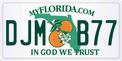 FL license plate DJMB77