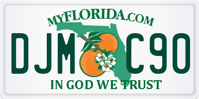 FL license plate DJMC90