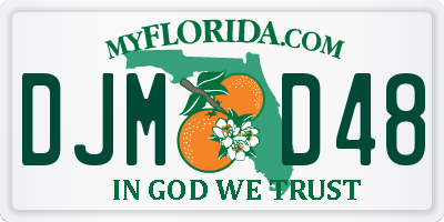 FL license plate DJMD48