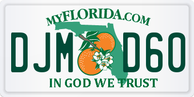 FL license plate DJMD60