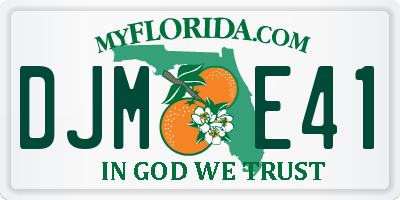 FL license plate DJME41