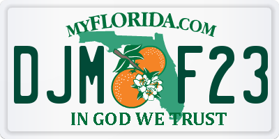 FL license plate DJMF23
